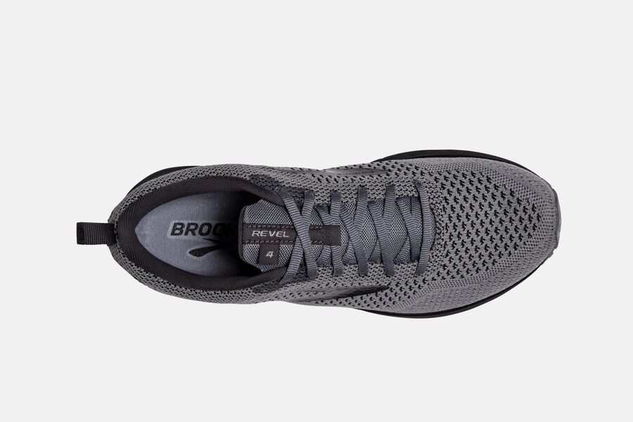 Revel 4 Road Brooks Running Shoes NZ Mens - Grey/Black - ENGYIC-914